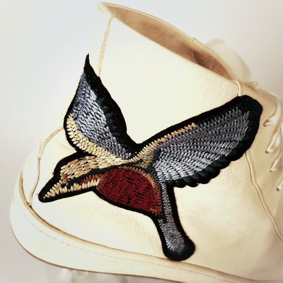 High top sneakers, Leather high tops, Sneakers with hummingbird design - Picture 5 of 9